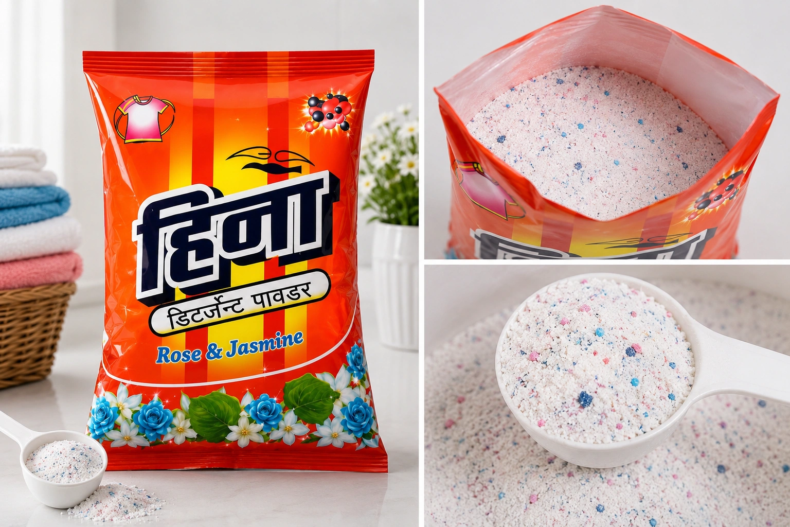HEENA Detergent Powder – Rose & Jasmine HEENA Detergent Powder – Rose & Jasmine