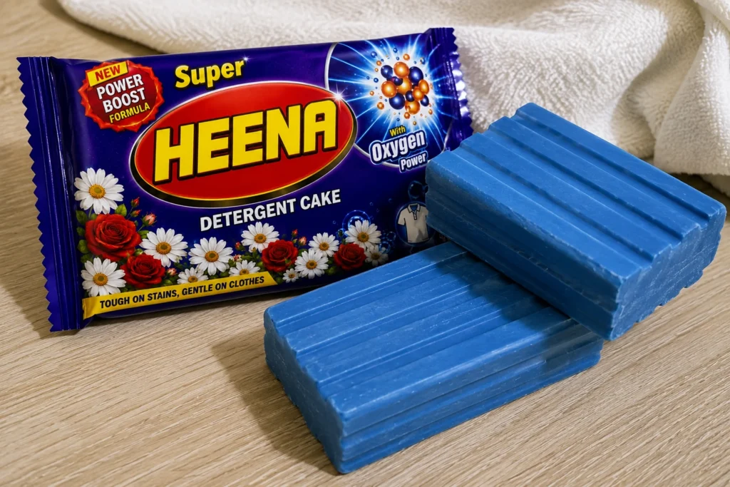 HEENA Super Oxygen Power Detergent Cake with Powerful Stain Removal and Long Lasting Freshness